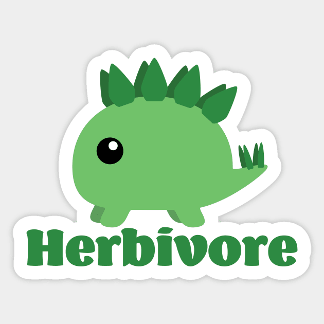 Herbivore Dinosaur Sticker by MichaelPedersen